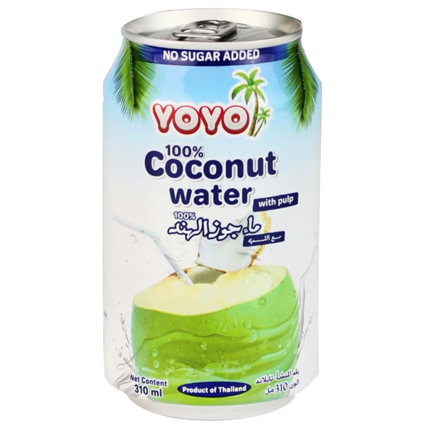 YOYO 100% Coconut Water with Pulp, No Sugar Added, 10.5 fl oz